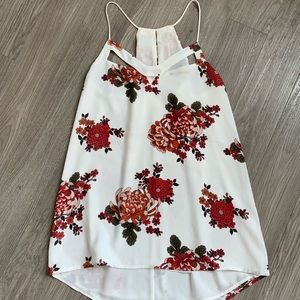 Express flowy floral cutout cami. Never worn